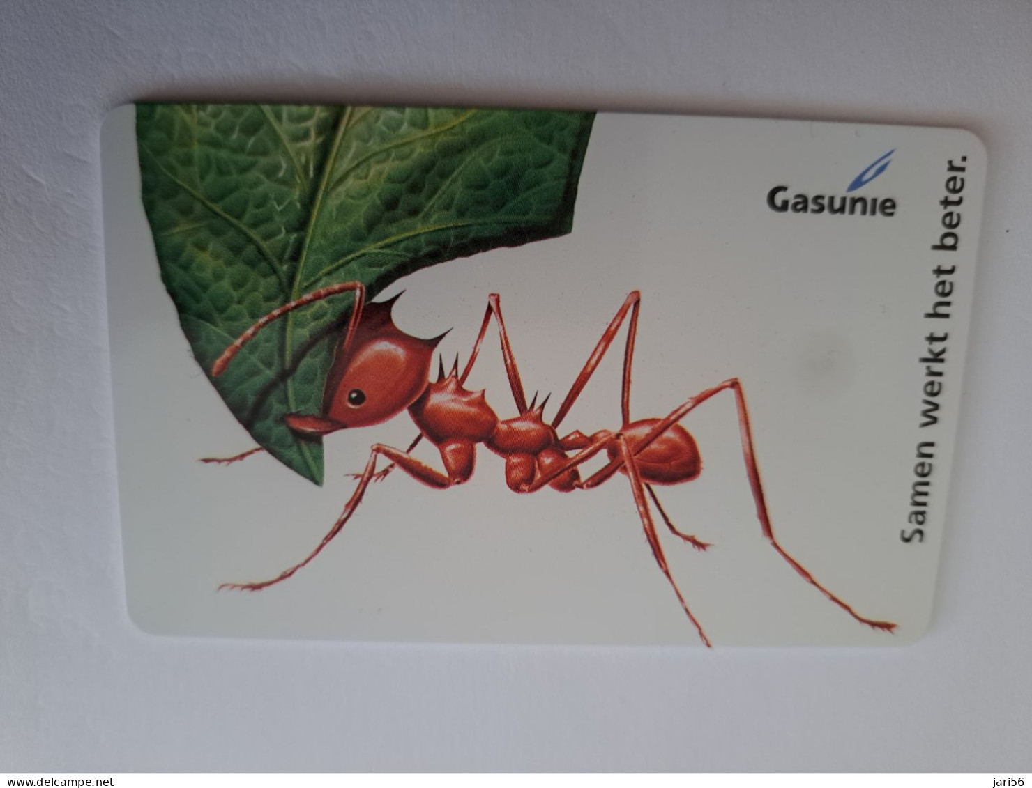 NETHERLANDS / CHIP ADVERTISING CARD/ HFL 7,50  / GASUNIE / ANT ANIMAL   /     CRE 232.03** 14595** - Privat