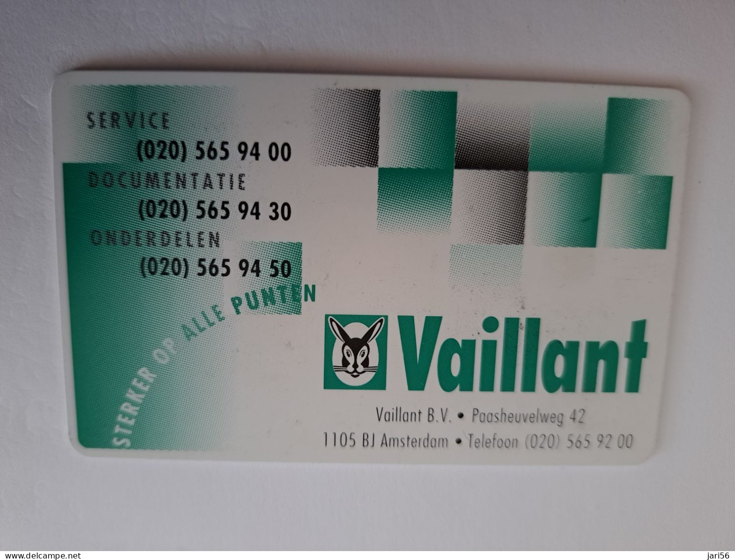 NETHERLANDS / CHIP ADVERTISING CARD/ HFL 2,50  / VAILLANT    /     CRE 167** 14597** - Privé