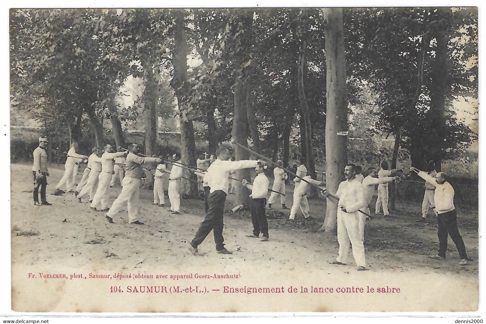 ESCRIME - SAUMUR (49) - Enseignement De La Lance Contre Le Sabre - ED. Phot. Fr. Voelcker, Saumur - Escrime