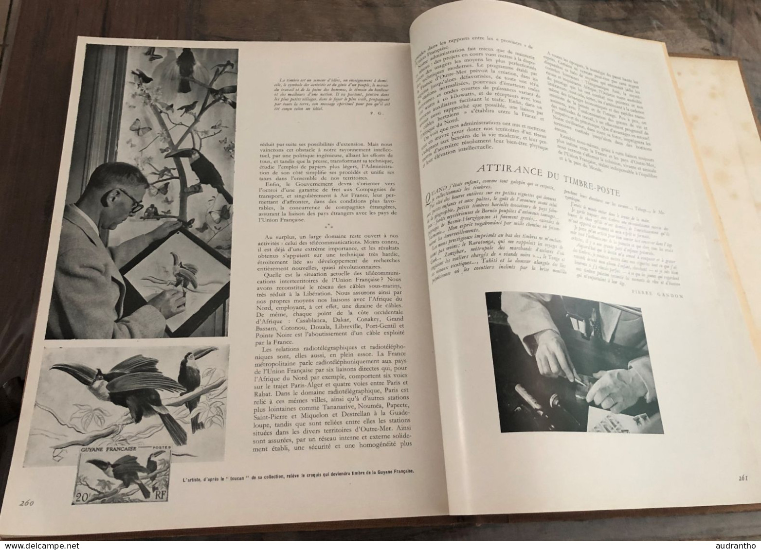 livre de 1950 A VOL D'OISEAU Images françaises d'outre-mer préface Edouard Herriot - éditeurs Alépée & Cie