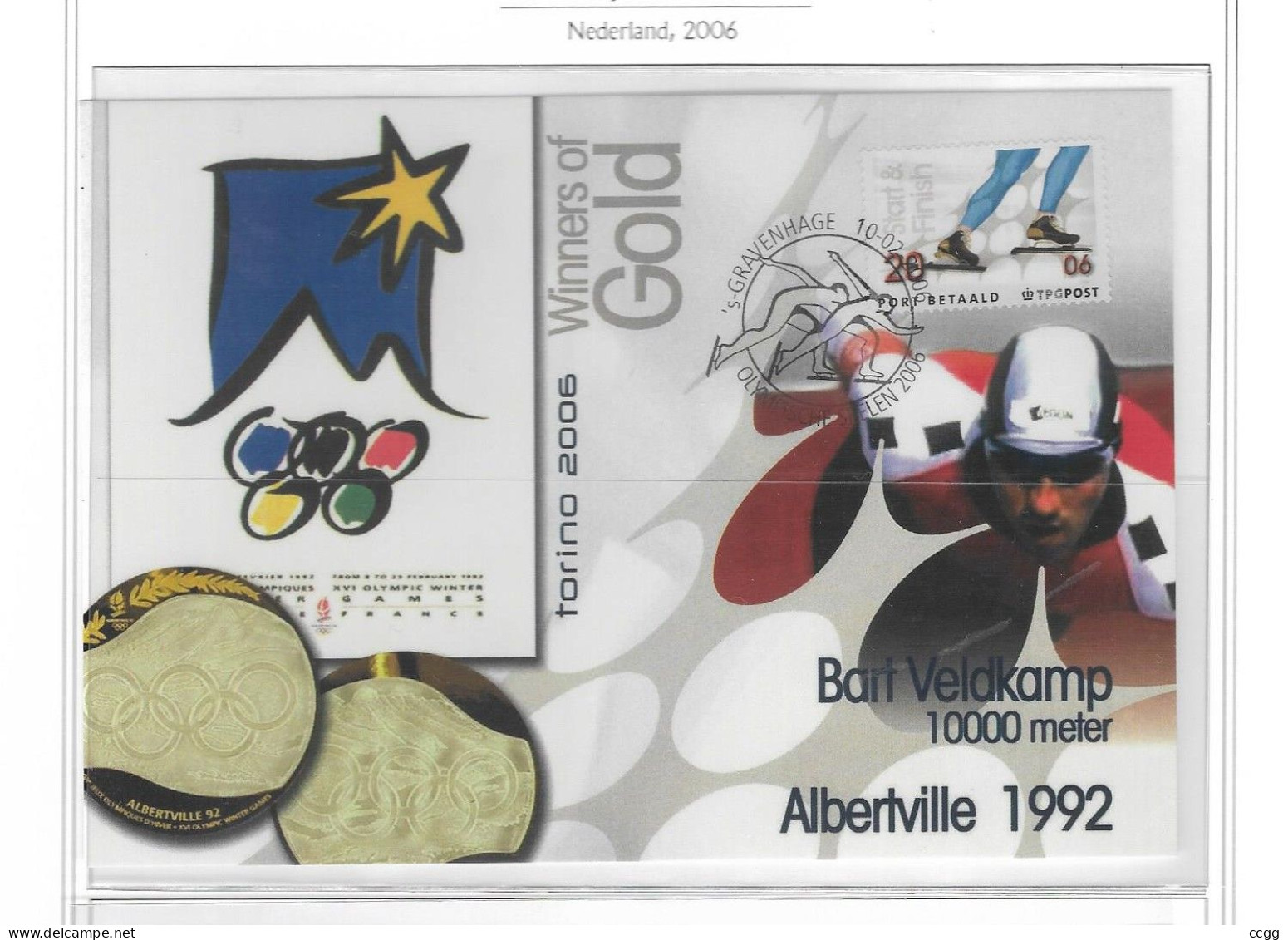 Olympische Spelen 2006 , Nederland - Postkaart - Hiver 2006: Torino