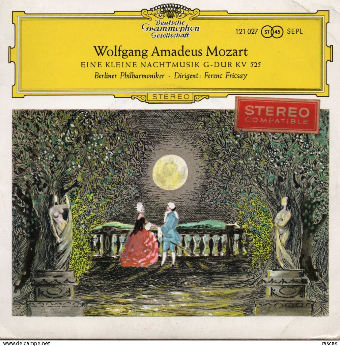 DISQUE VINYL 45 T DEUTSCHE GRAMMOPHON - W. A. MOZART - EINE KLEINE NACHTMUSIK G-DUR KV 525 - BERLINER PHILARMONIKER - Klassiekers