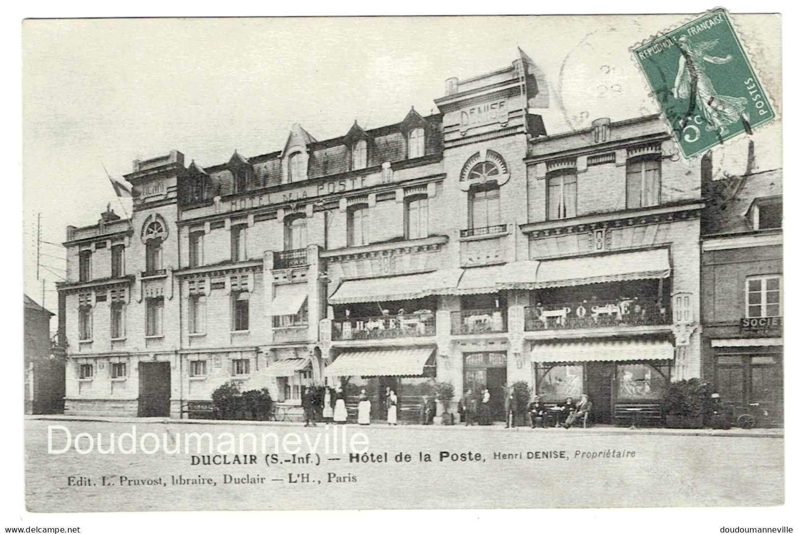 CPA - 76 - DUCLAIR - Hôtel De La Poste Tenu Par Henri Denise - Restaurant - Bar - Duclair