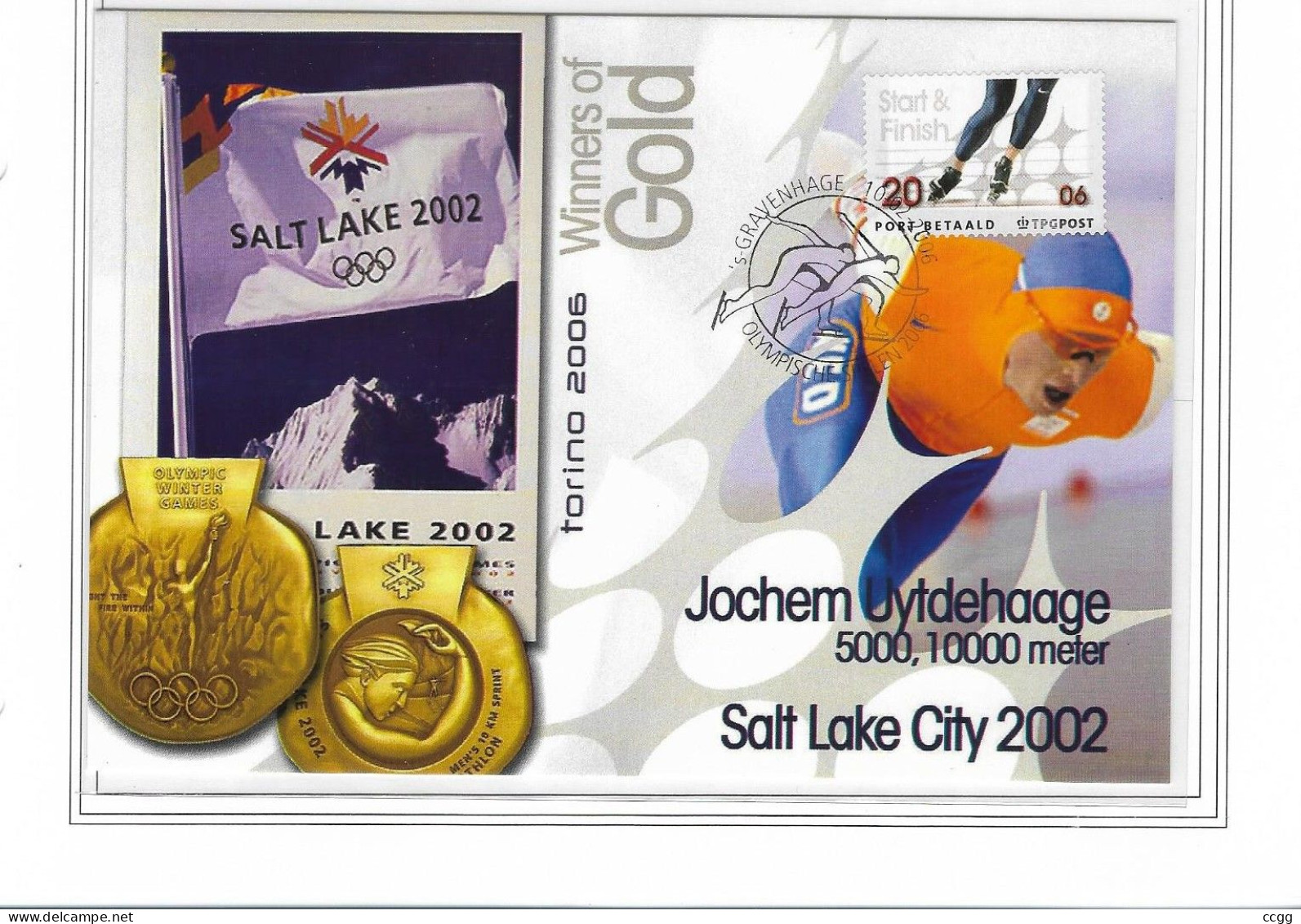 Olympische Spelen 2006 , Nederland - Postkaart - Hiver 2006: Torino