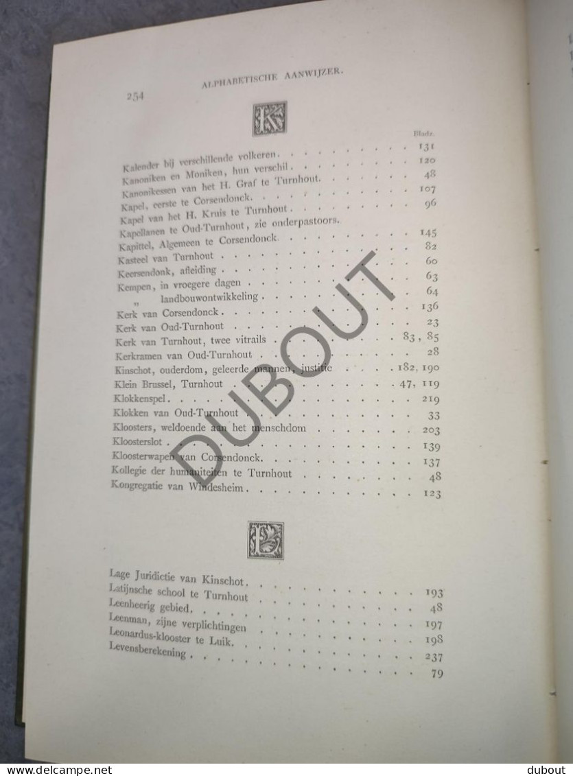 Geschiedenis van Corsendonck - T. Welvaarts - 1880 - Druk Glénisson, Turnhout  (S323)