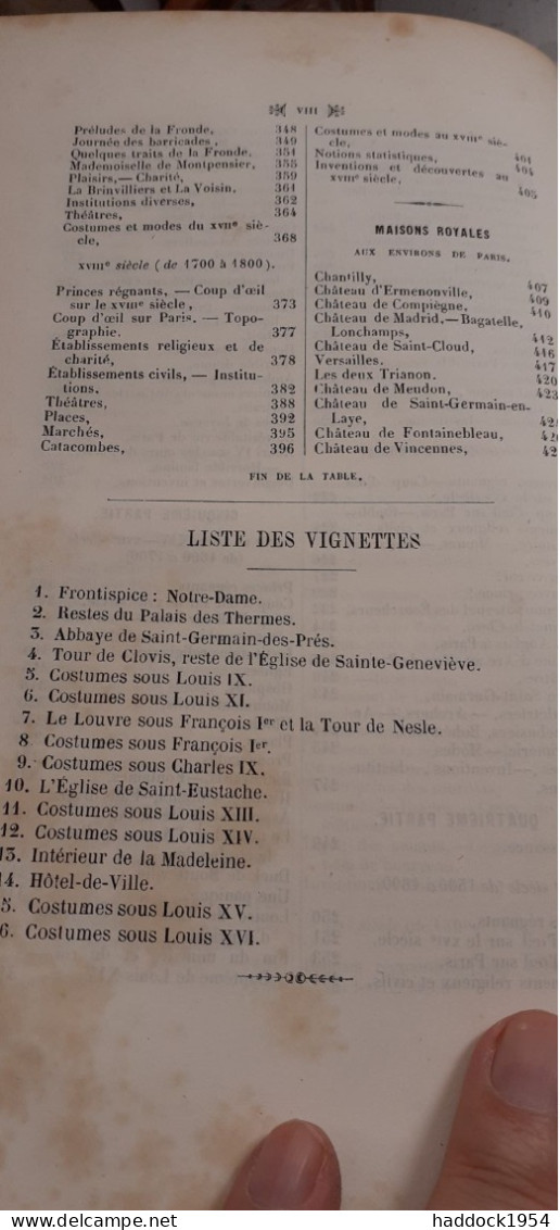 PARIS monumental et historique depuis son origine jusqu'en 1789 FANNY RICHOMME louis janet 1850