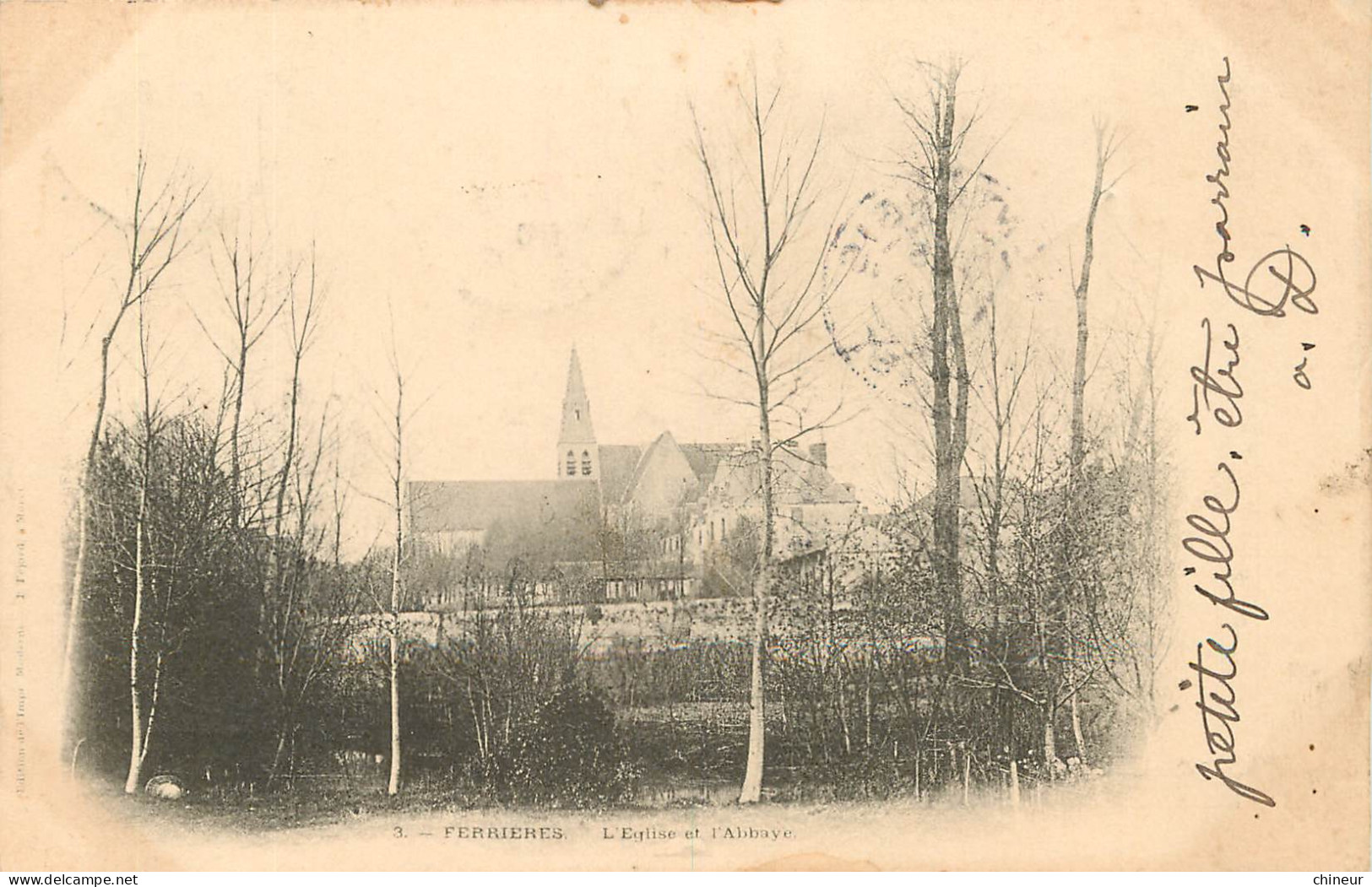 FERRIERES L'EGLISE ET L'ABBAYE CARTE PRECURSEUR - Sonstige & Ohne Zuordnung