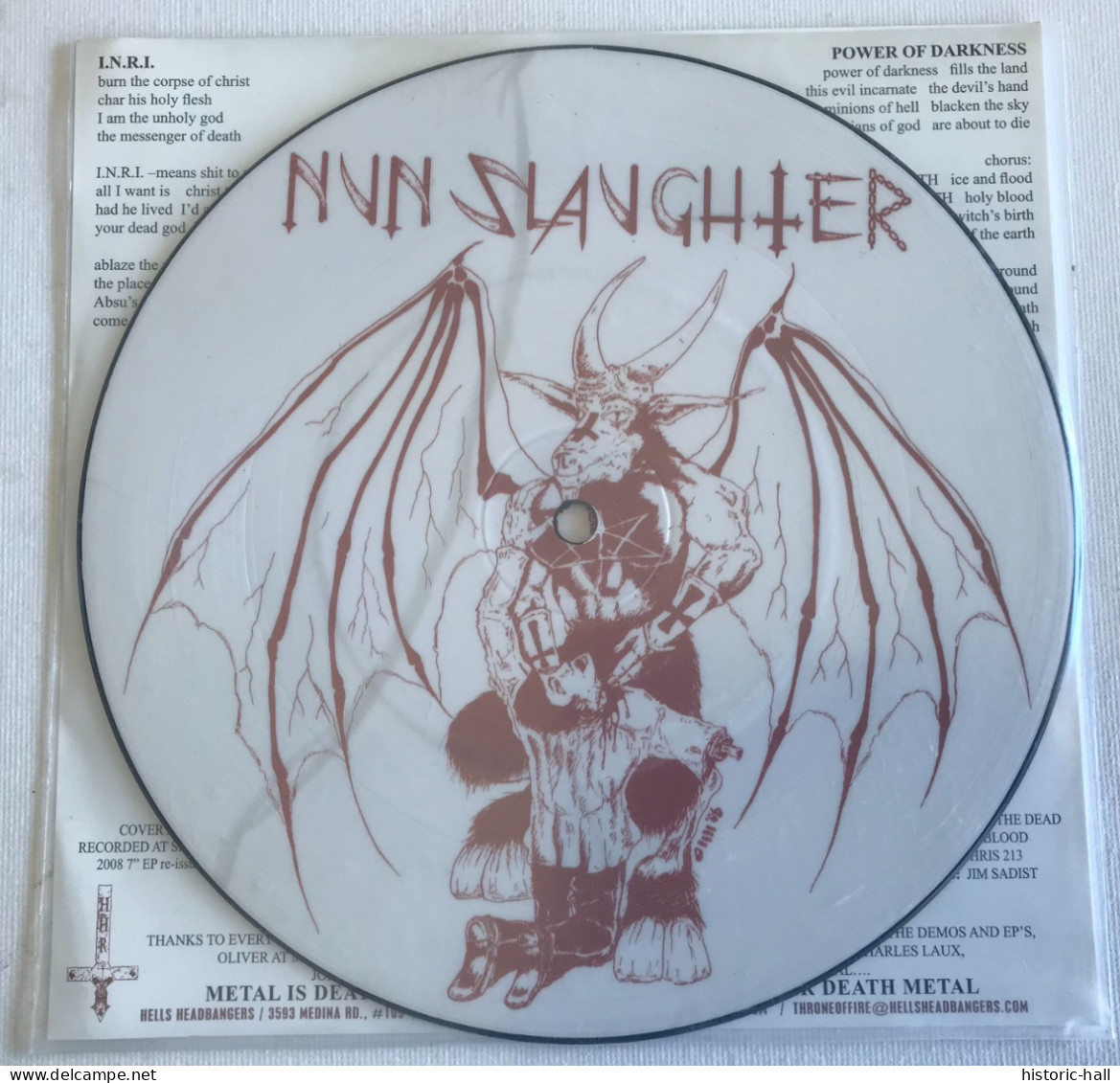 NUNSLAUGHTER / BLOODSICK - 45t - 1997/08 - PICTURE - Hard Rock En Metal