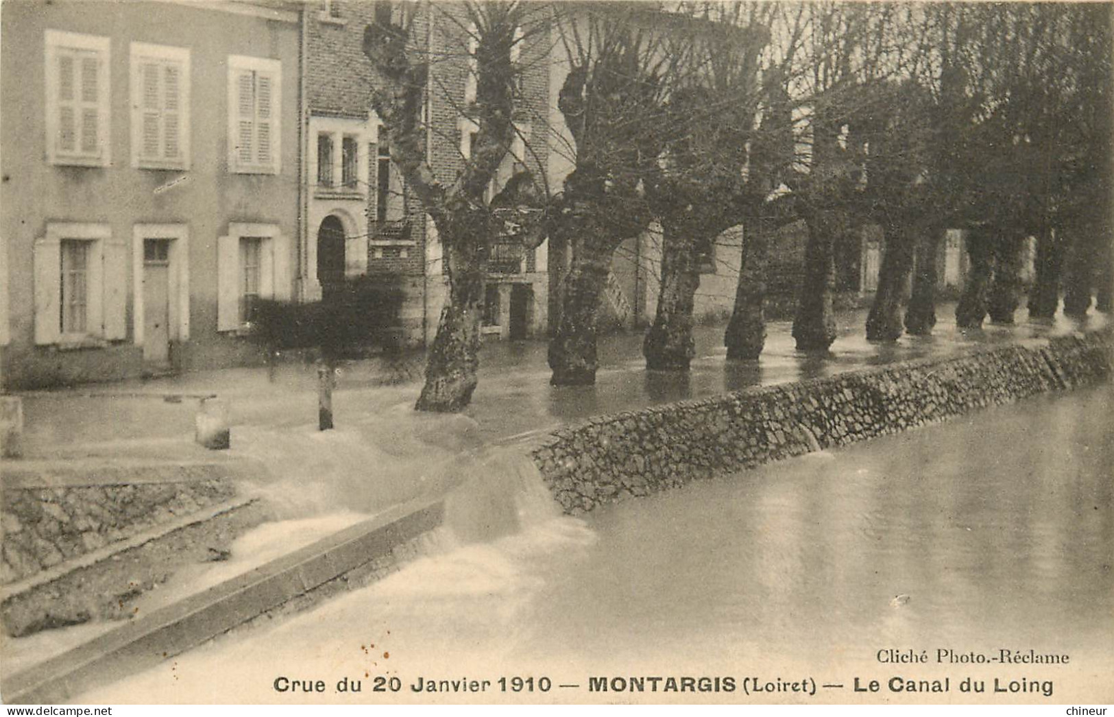 MONTARGIS LE CANAL DU LOING CRUE DU 20 JANVIER 1910 - Montargis