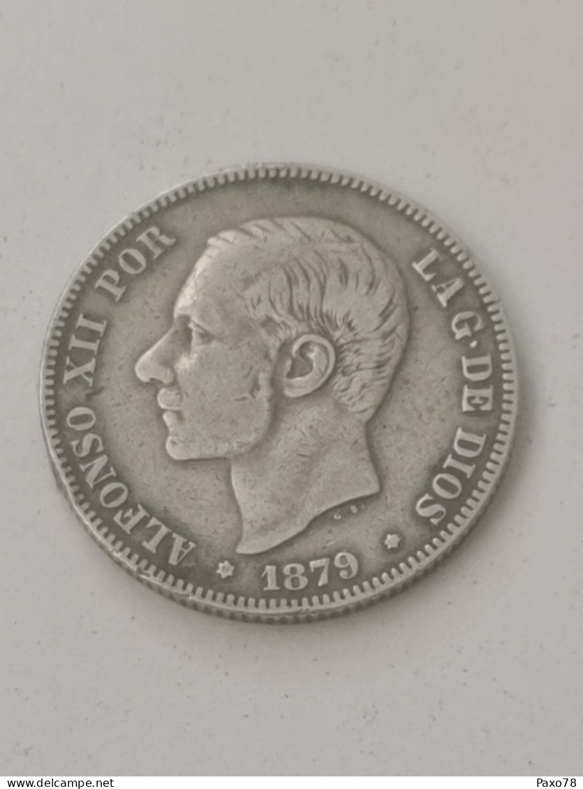 Espanha, 2 Pesetas - Alfonso XII , 1879 - Eerste Muntslagen