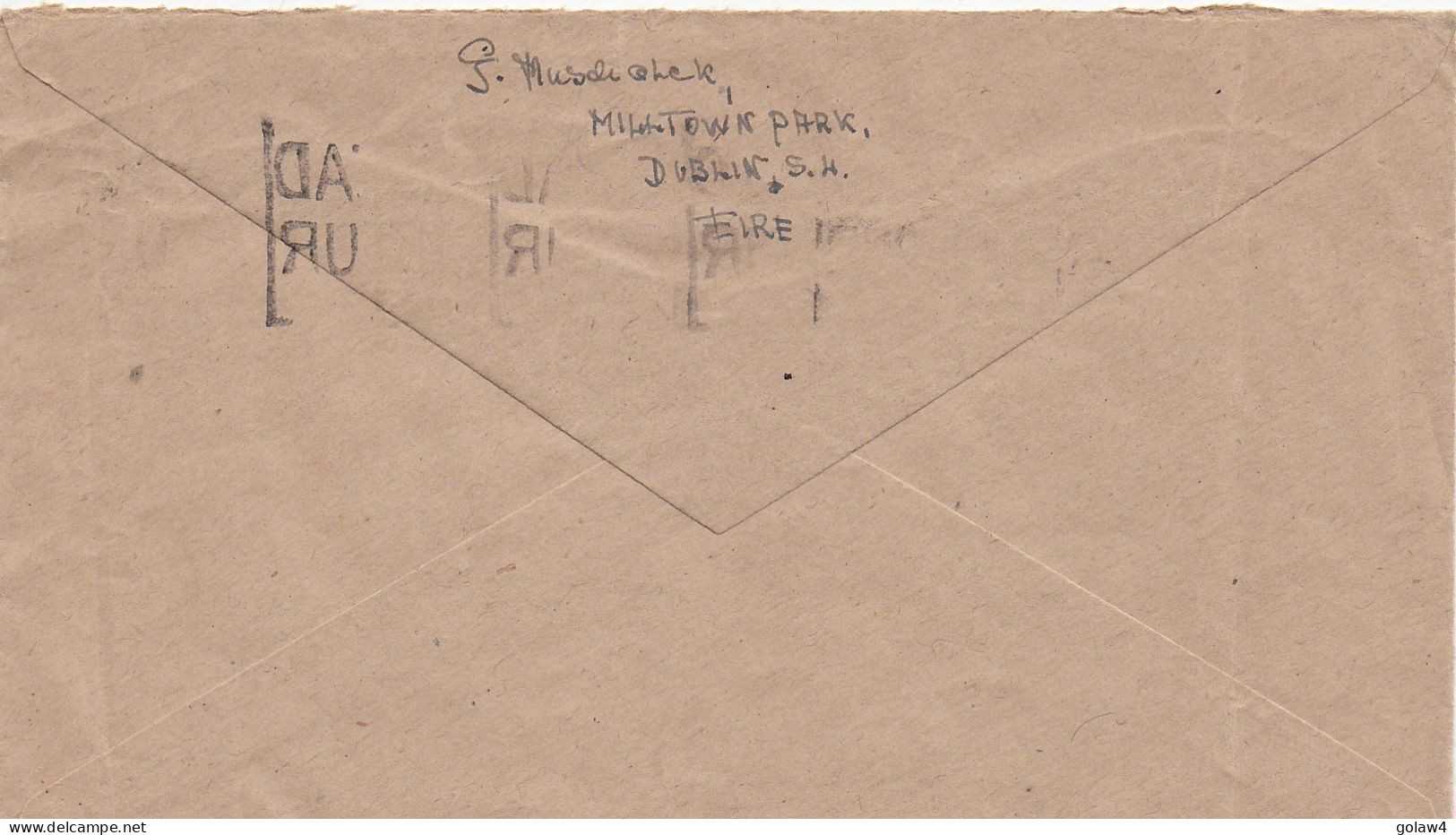33493# IRLANDE LETTRE DUBLIN Obl BAILE ATHA CLIATH 1947 EIRE SARREBOURG MOSELLE - Cartas & Documentos