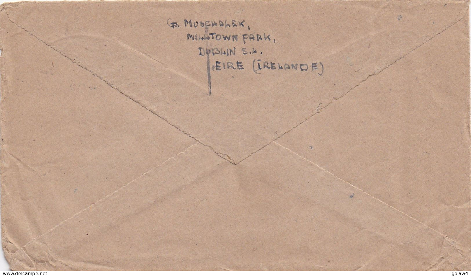 33494# IRLANDE LETTRE DUBLIN Obl BAILE ATHA CLIATH 1947 EIRE SARREBOURG MOSELLE - Storia Postale