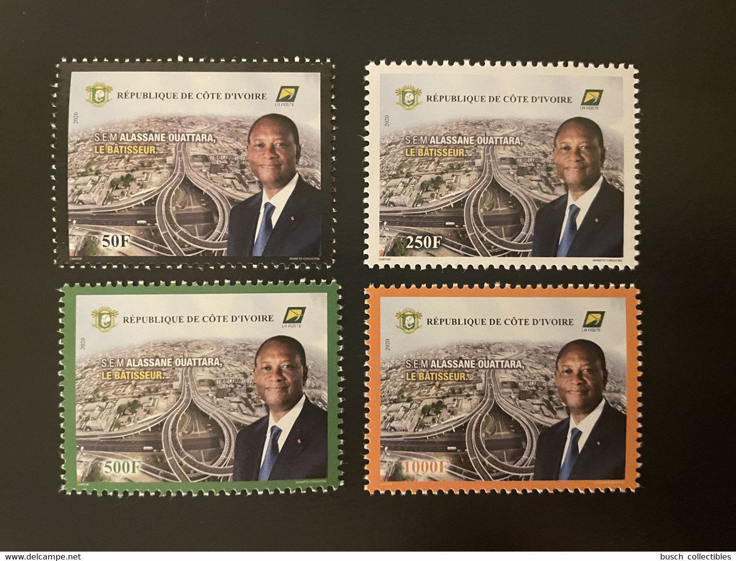 Côte D'Ivoire Ivory Coast 2020 Mi. ? S.E.M. Alassane Ouattara Le Bâtisseur Président - Ivoorkust (1960-...)