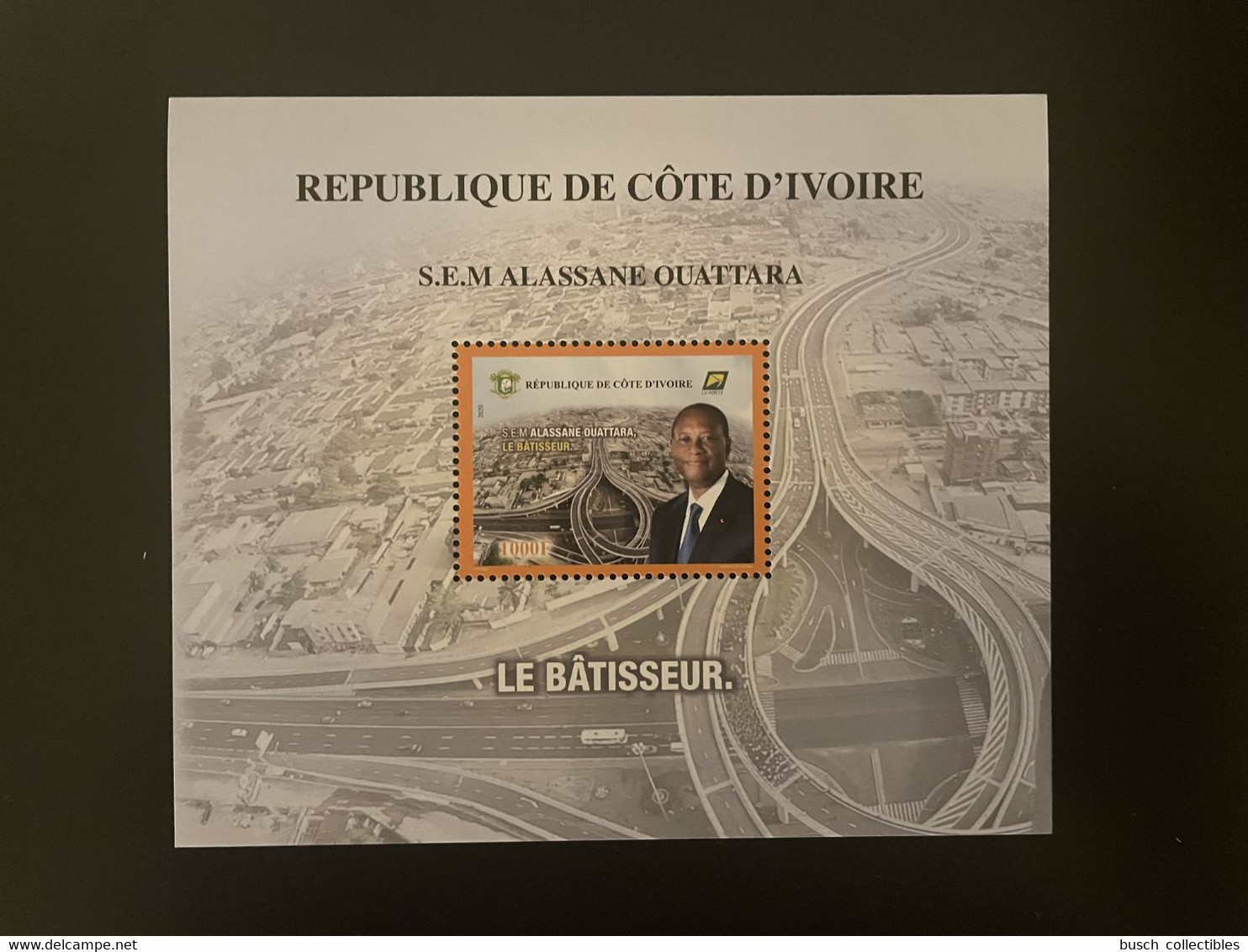 Côte D'Ivoire Ivory Coast 2020 Mi. ? S/S Souvenir Sheet Bloc Block S.E.M. Alassane Ouattara Le Bâtisseur Président - Ivory Coast (1960-...)