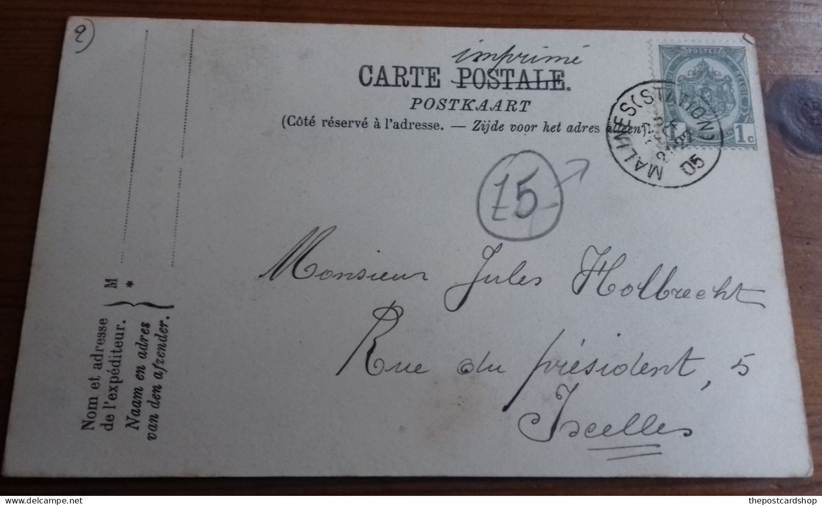 Belgique Belgie MECHELEN MALINES Vieille Maison Malines Station Postmark 1905 - Mechelen