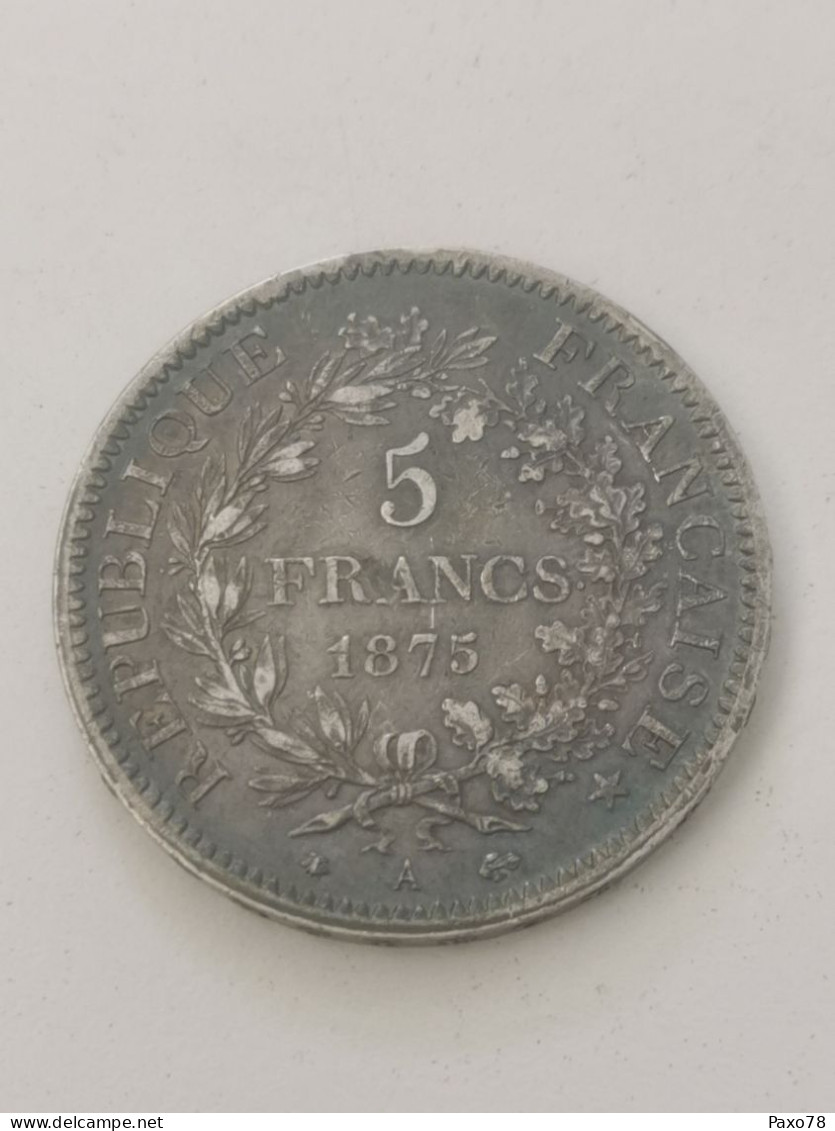 France, 5 Francs Hercules 1875 A - 5 Francs