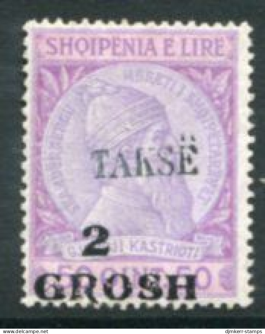 ALBANIA 1914 Postage Due Overprint. TAKSE On 2 G/50q. Skanderberg Definitive Mh / *..  Michel Porto 9 - Albanie