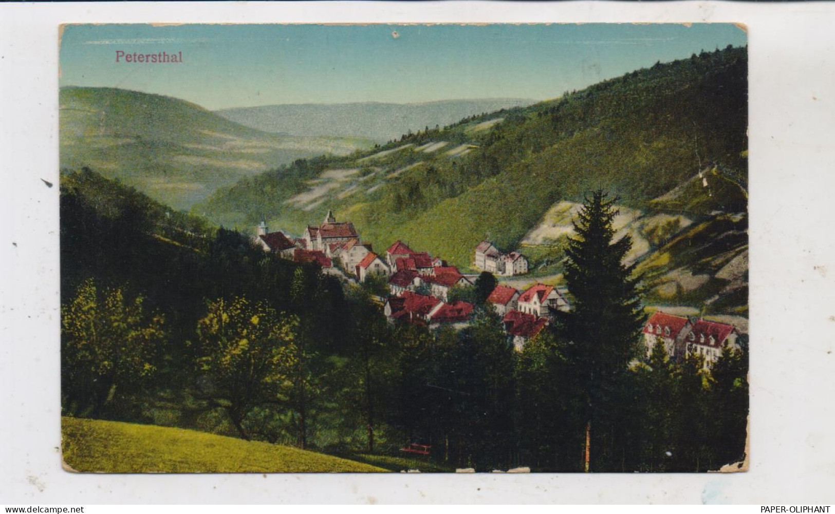 7605 BAD PETERSTAL - GRIESBACH,, Blick über Petersthal, 1914 - Bad Peterstal-Griesbach