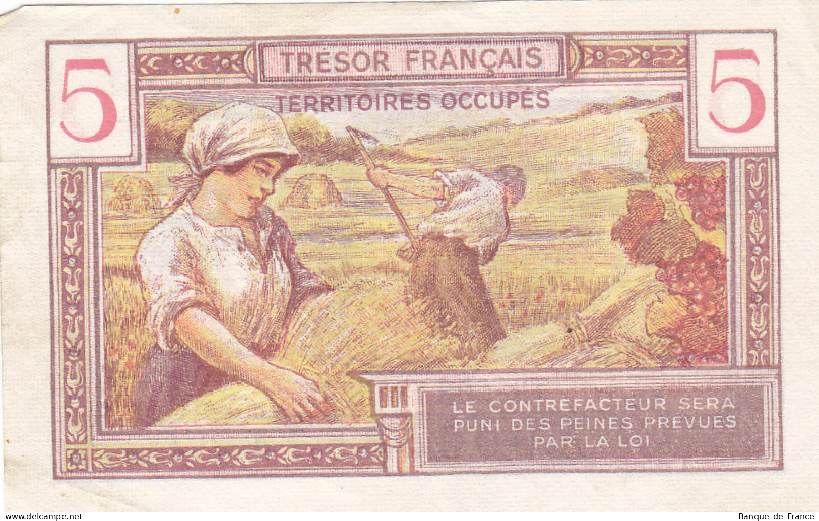 Billet 5 F Trésor Français 1947 FAY VF.29.01 N° A.00356574 - 1947 Tesoro Francese