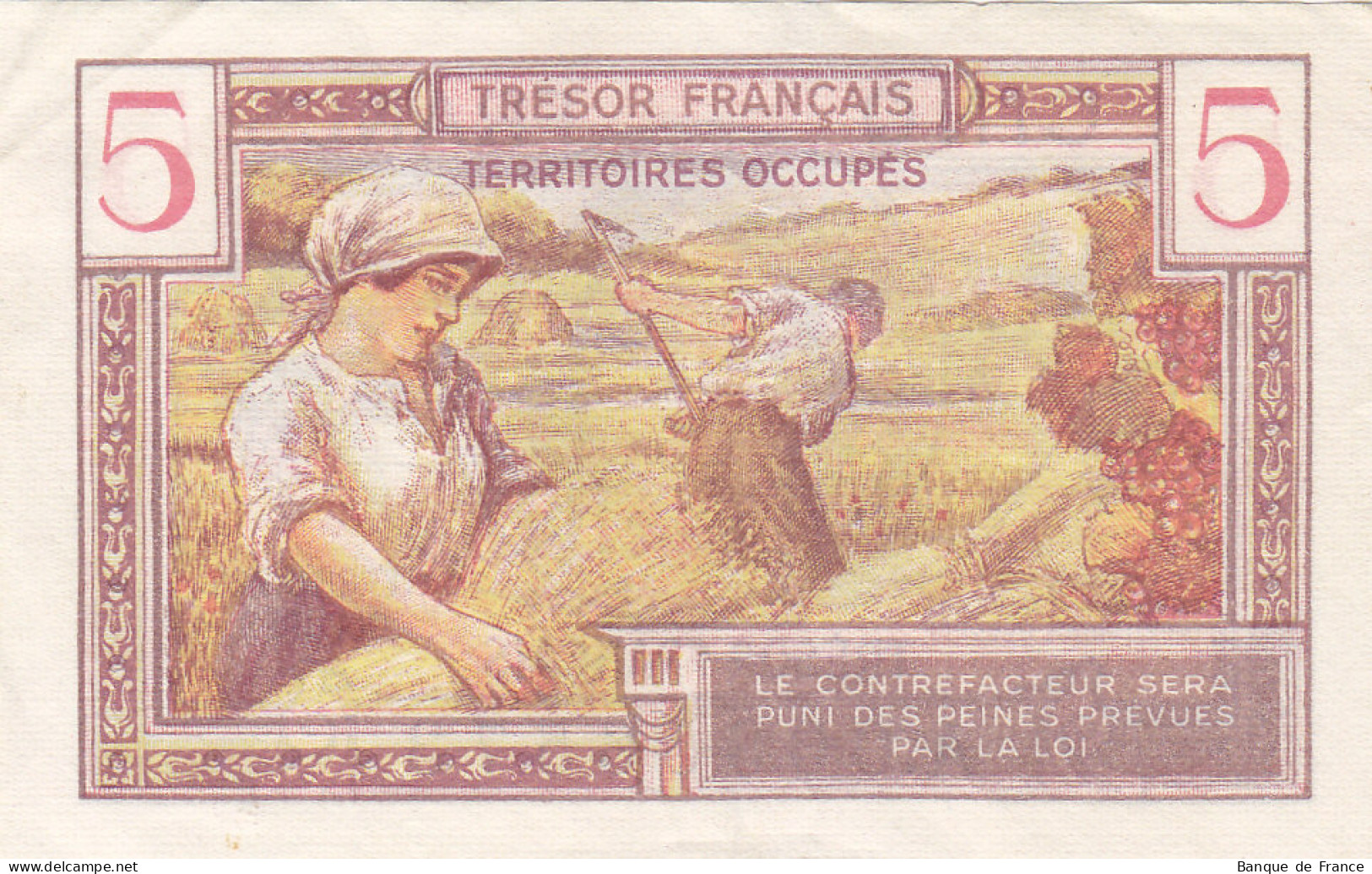 Billet 5 F Trésor Français 1947 FAY VF.29.01 N° A.00356573 - 1947 French Treasury