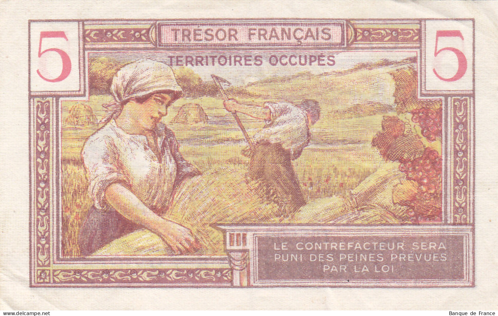 Billet 5 F Trésor Français 1947 FAY VF.29.01 N° A.00356572 - 1947 Tesoro Francés