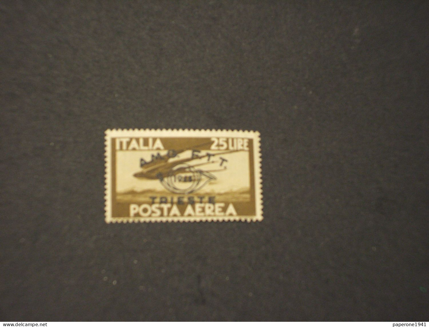 TRIESTE ZONA A -AMG FTT - P.A. 1948 UCCELLO  L. 25 - NUOVO(++) - Posta Aerea