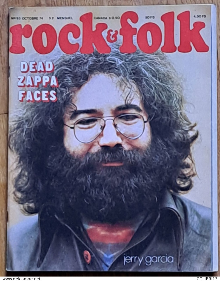 ROCK & FOLK N° 93 Oct 1974  108 Pages Poster De R.STEWART Page Centrale R.DAVIES  R.WYATT - Musique