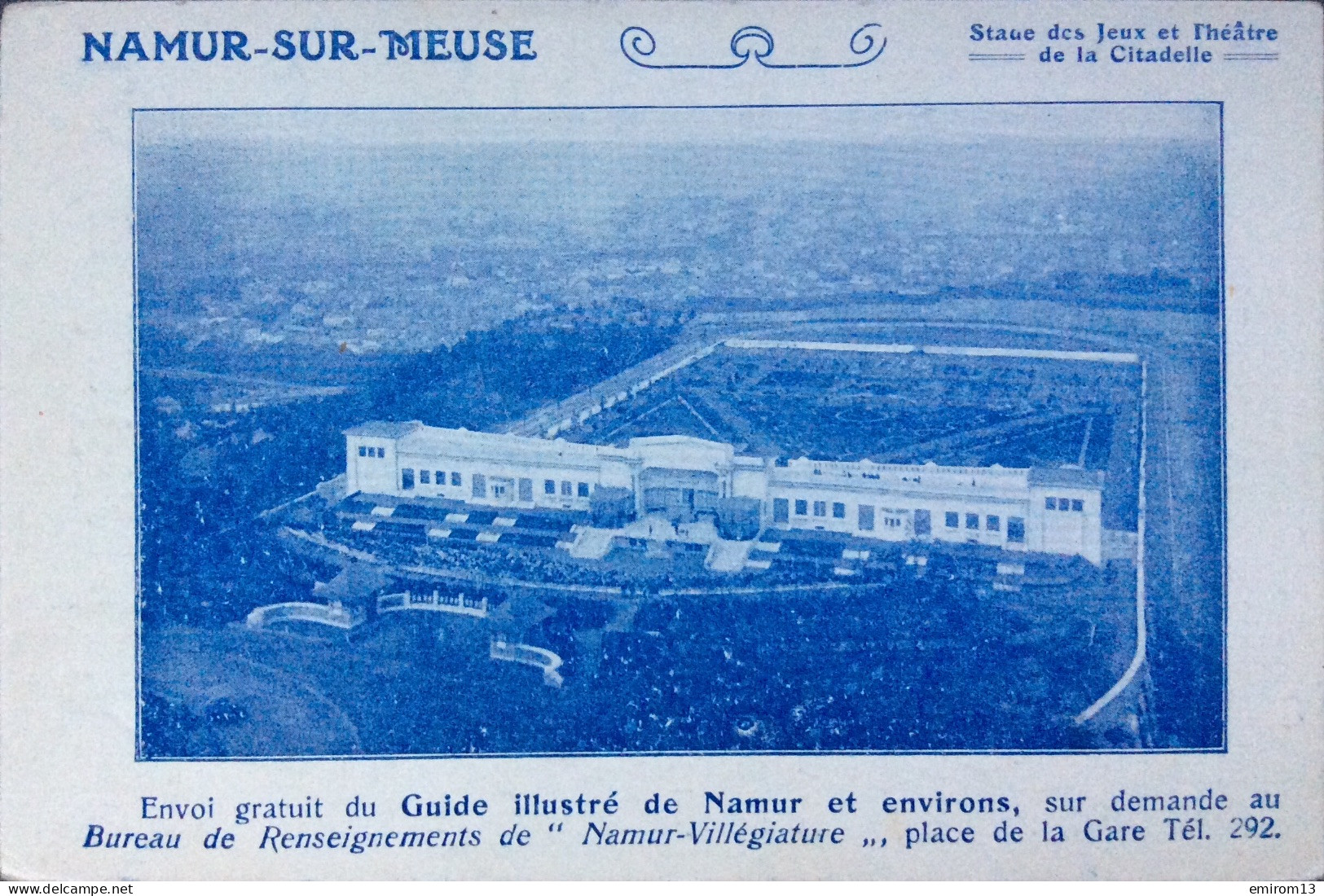 Namur Sur Meuse Stade Des Jeux Et Théâtre De La Citadelle Les Grandes Fêtes De Namur 1913 Courses Lévriers A. Servais - Namur