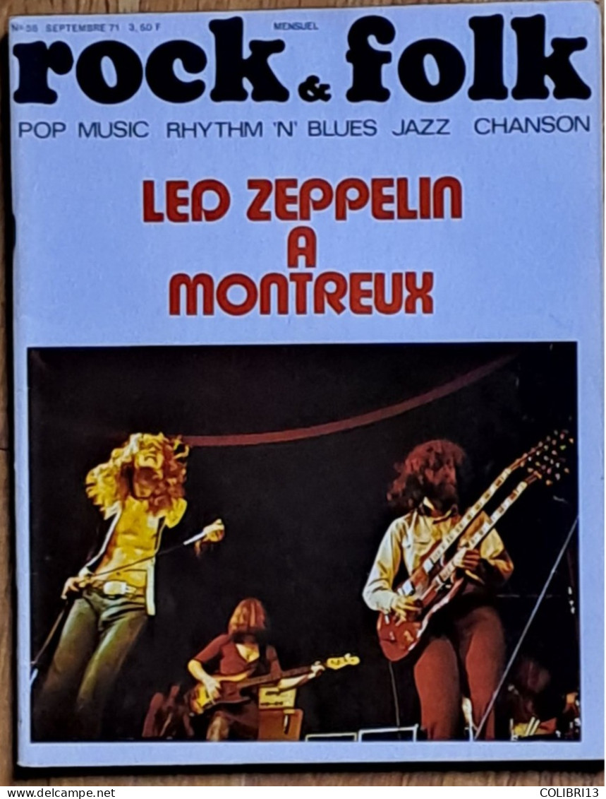 ROCK & FOLK N° 56 Septembre 1971 92 Pages Page Centrale PLANT & PAGE LE ROI LEZARD LED ZEPPELIN - Musique