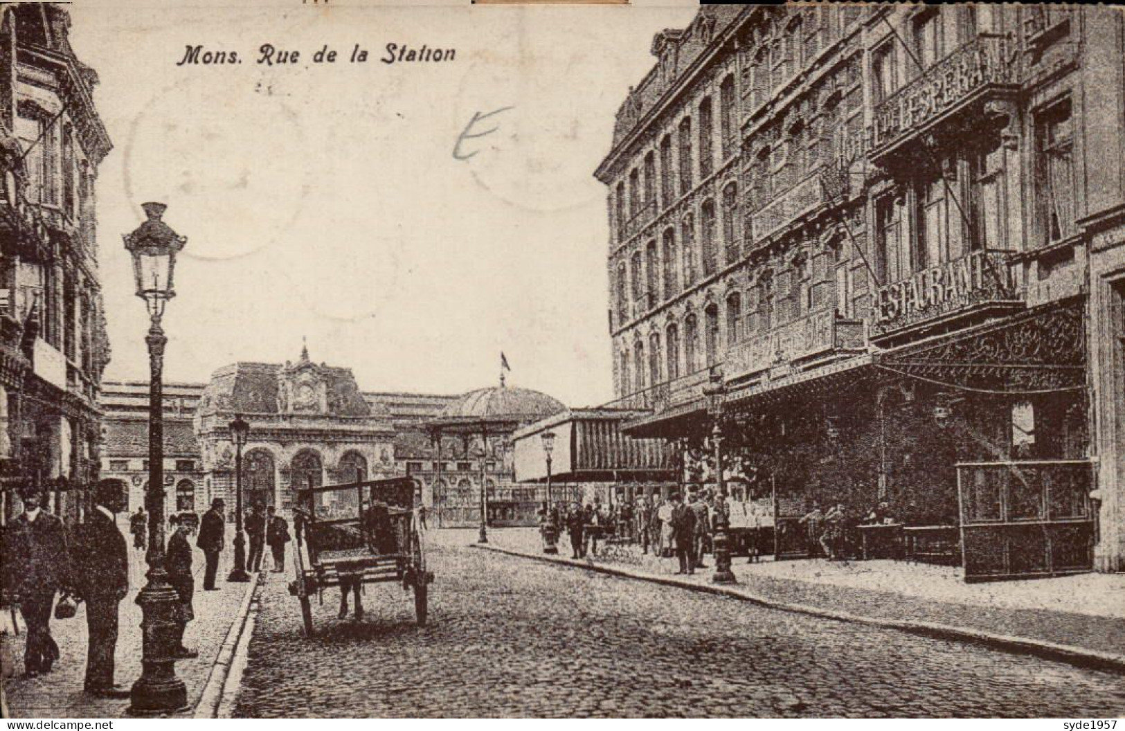 Mons - Rue  De La Station Début 1900, Très Animée - Mons