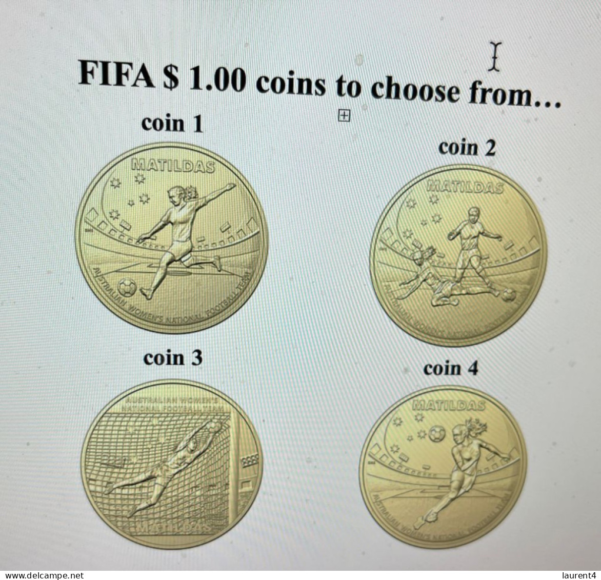 8-8-2023 (1 T 44) FIFA Women's Football World Cup Match 53 (stamp + $ 1.00 Coin) Australia (2) V Denmark (0) - Dollar