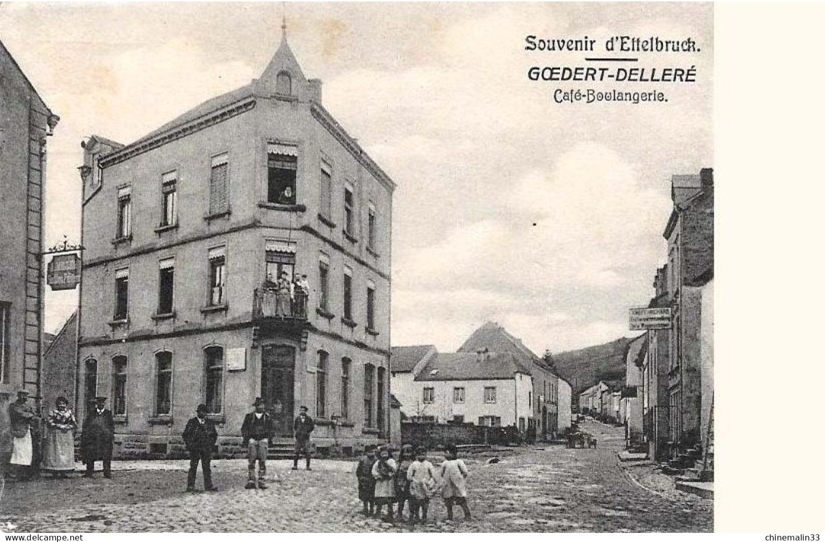 LUXEMBOURG SOUVENIR D'ETTELBRUCK GŒDERT-DELLERÉ CAFÉ BOULANGERIE BELLE  ANIMATION  9X14 REIMPRESSION DE CARTES ANCIENNES - Ettelbruck