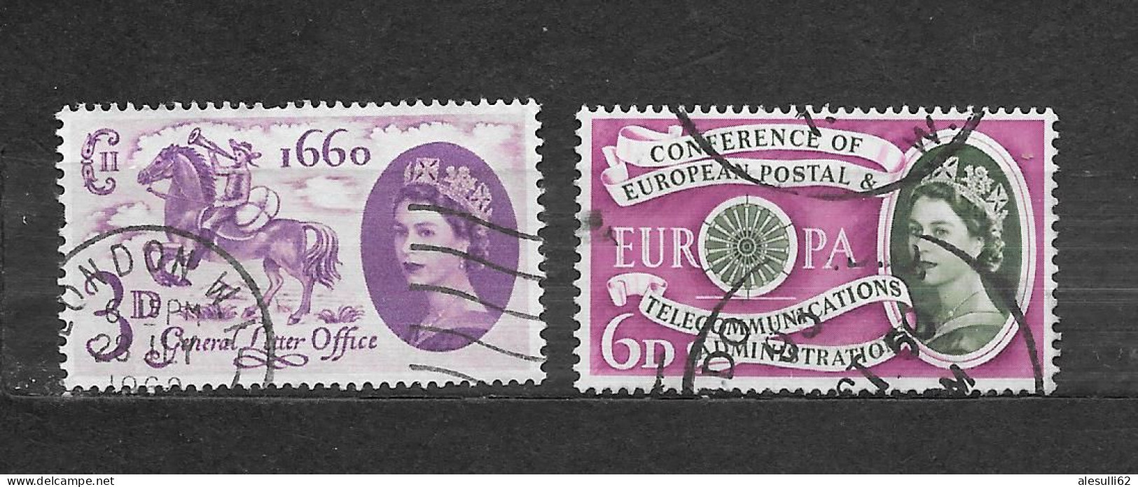 Grande Bretagne N° 355 357  Office Général Des Lettres, Elisabet II - Anno  1960 - Used Stamps