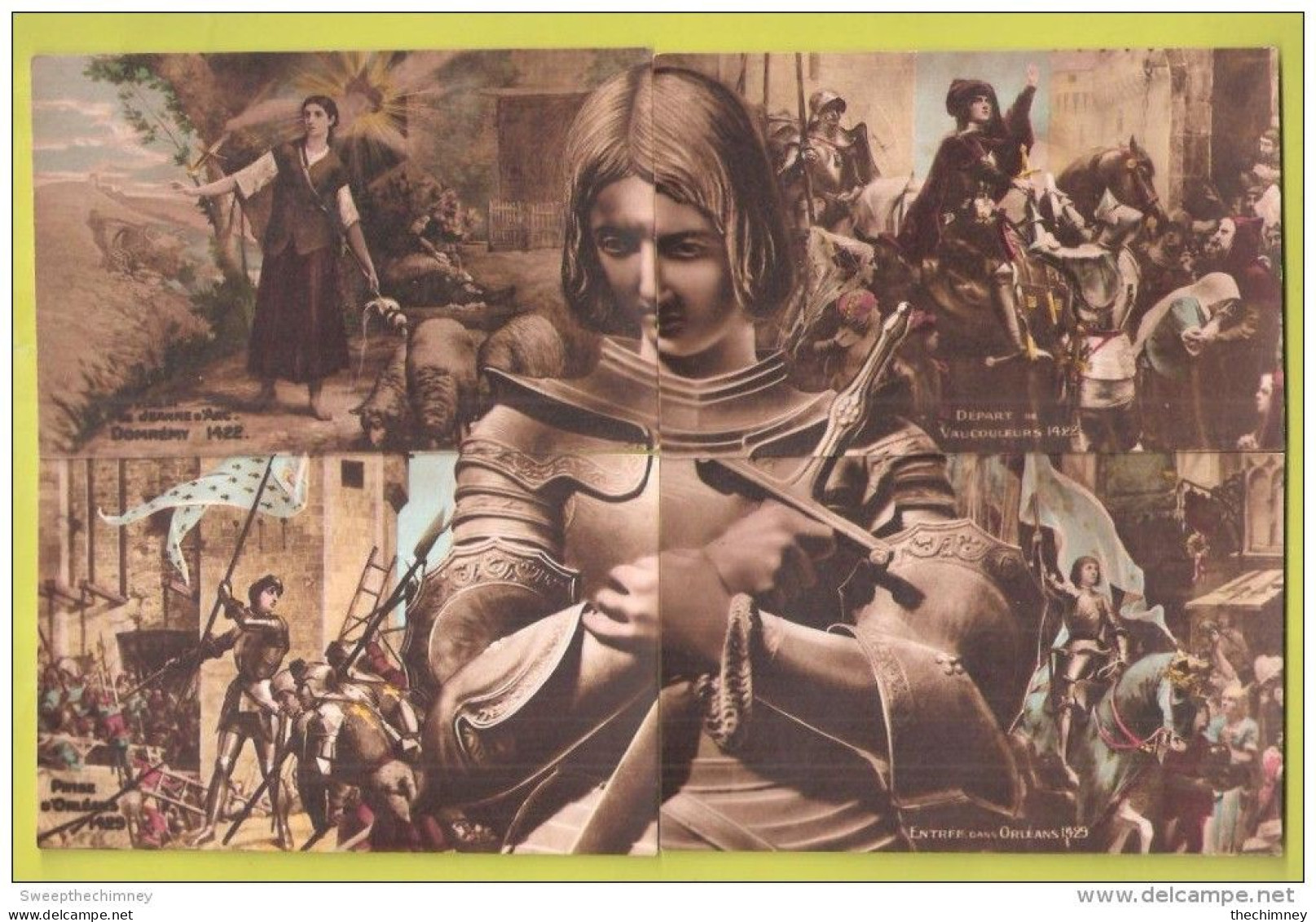 Jeanne D'Arc  Puzzle Puzzel Ensemble De 10 Cartes  Voyez Les 3 Scans JOAN OF ARC COMPOSITE SET - Mujeres Famosas