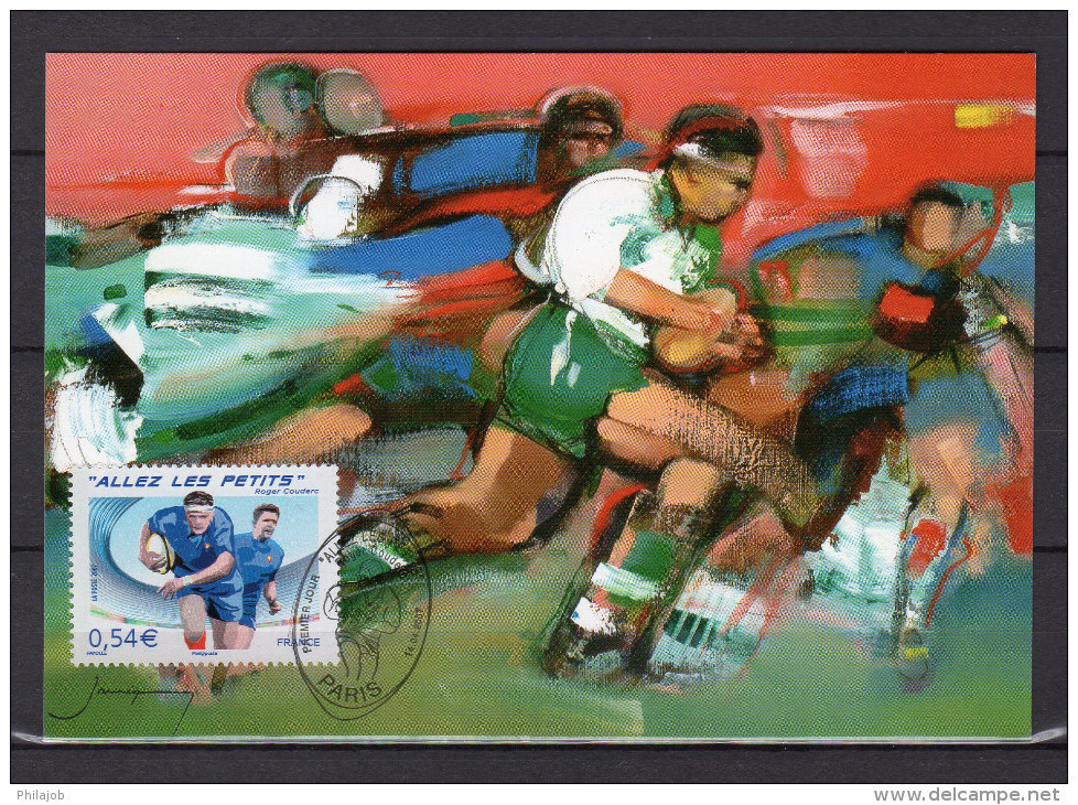 " RUGBY : ALLEZ LES PETITS " Sur Carte Maximum De 2007. N° YT 4032. Parfait état ! CM A SAISIR ! - Rugby