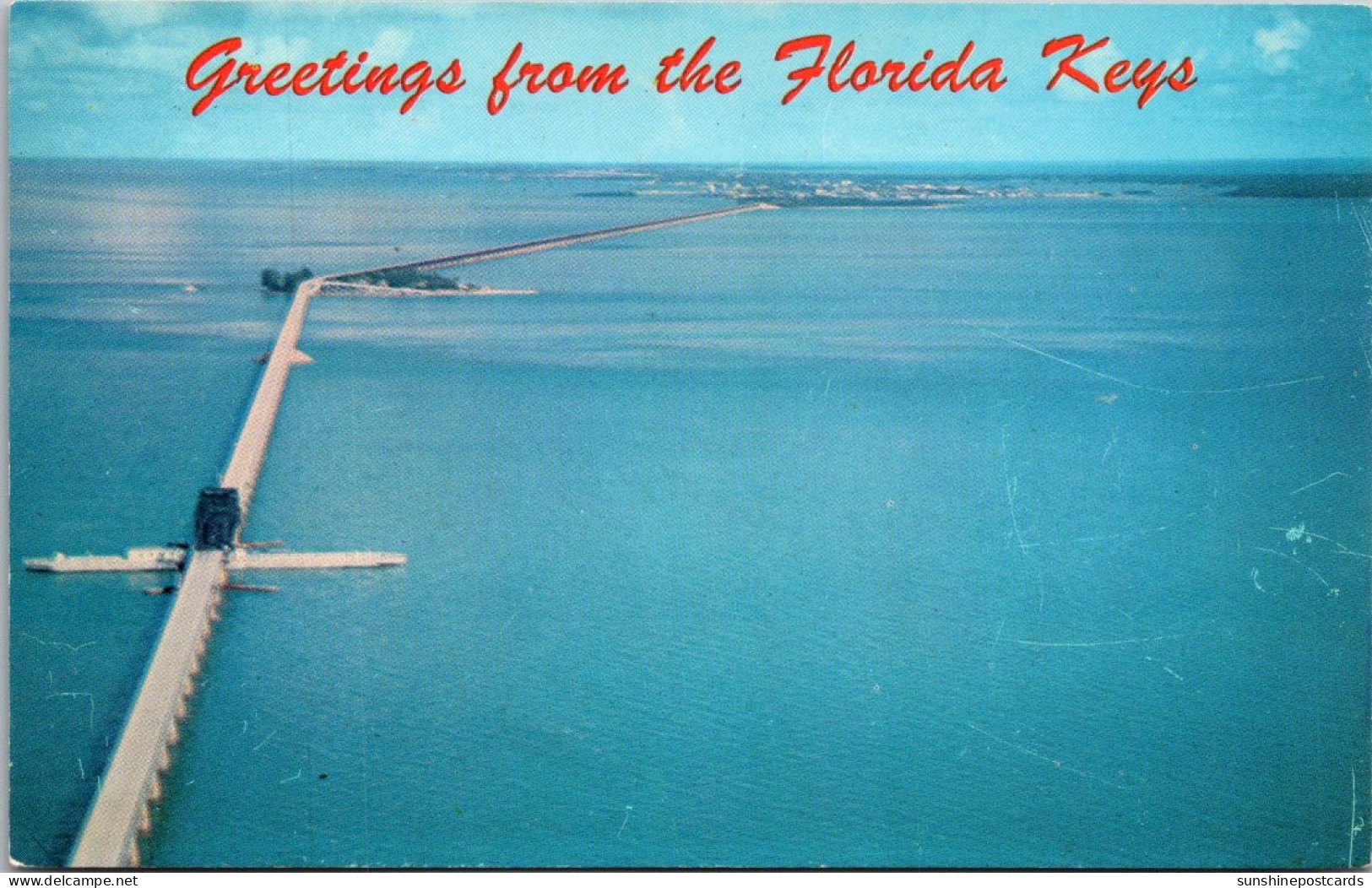 Florida Keys Greetings Aerial View Of The Seven Mile Bridge - Key West & The Keys