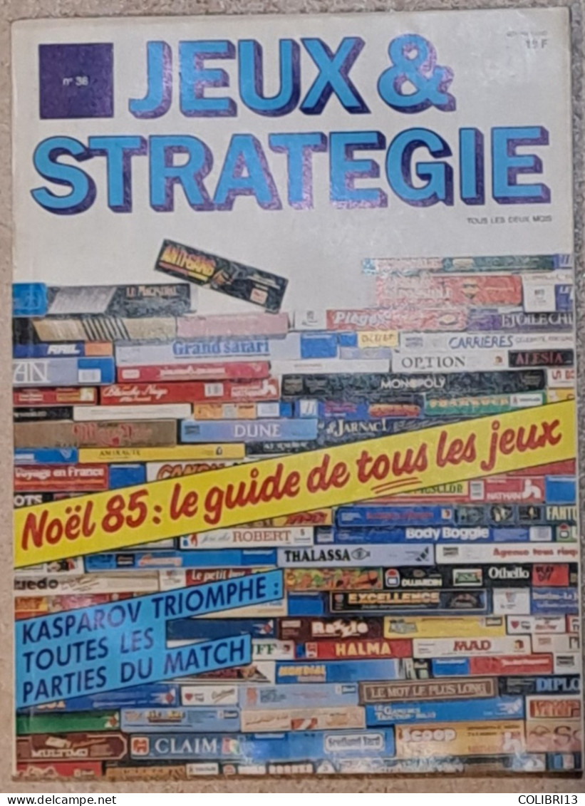 JEUX ET STRATEGIE N°36 Dec.janvier 1986 130 Pages GUIDE DE TOUS LES JEUX Supplé. EUROPAIA 2012 Incontournable - Juegos De Representaciones