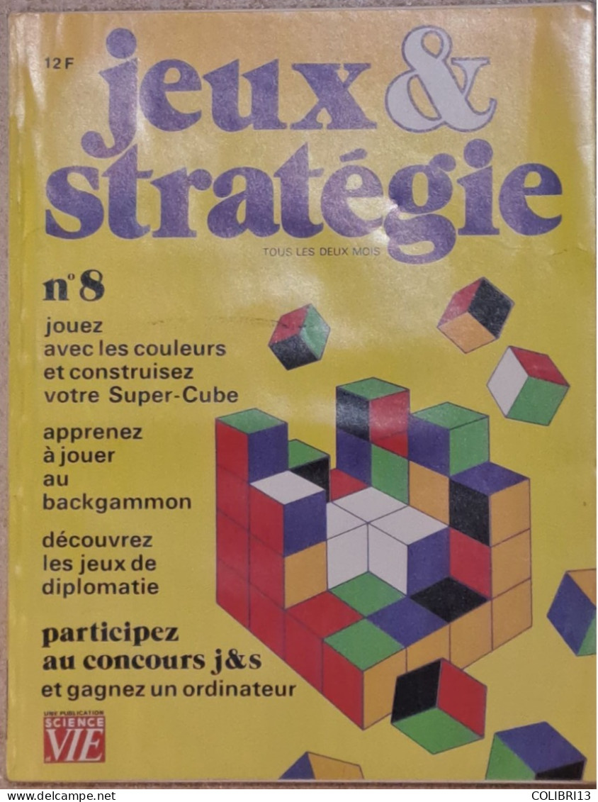 JEUX ET STRATEGIE N°8 Avril Mai 1981 106 Pages BACKGAMON Jeux De Diplomatie Supplément Jeu TETRARCHIE - Rollenspiele