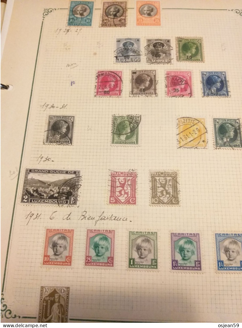 Luxembourg - 1927-1931. Restant De Collection Oblitérées Et Neufs Avec Charnières.. - Usati