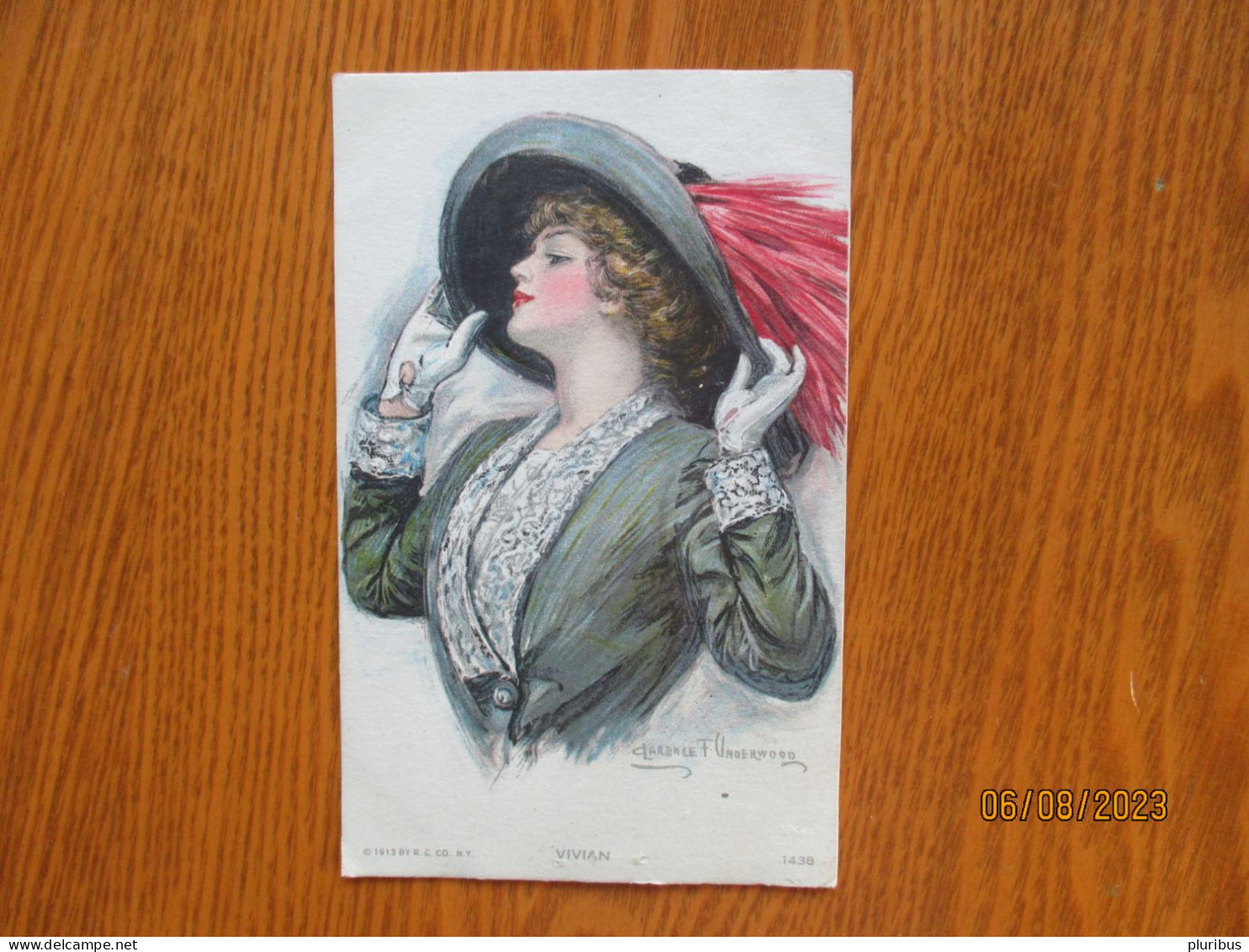 ART DECO WOMAN VIVIAN BY UNDERWOOD , GERMAN FELDPOST 1915 - Underwood, Clarence F.