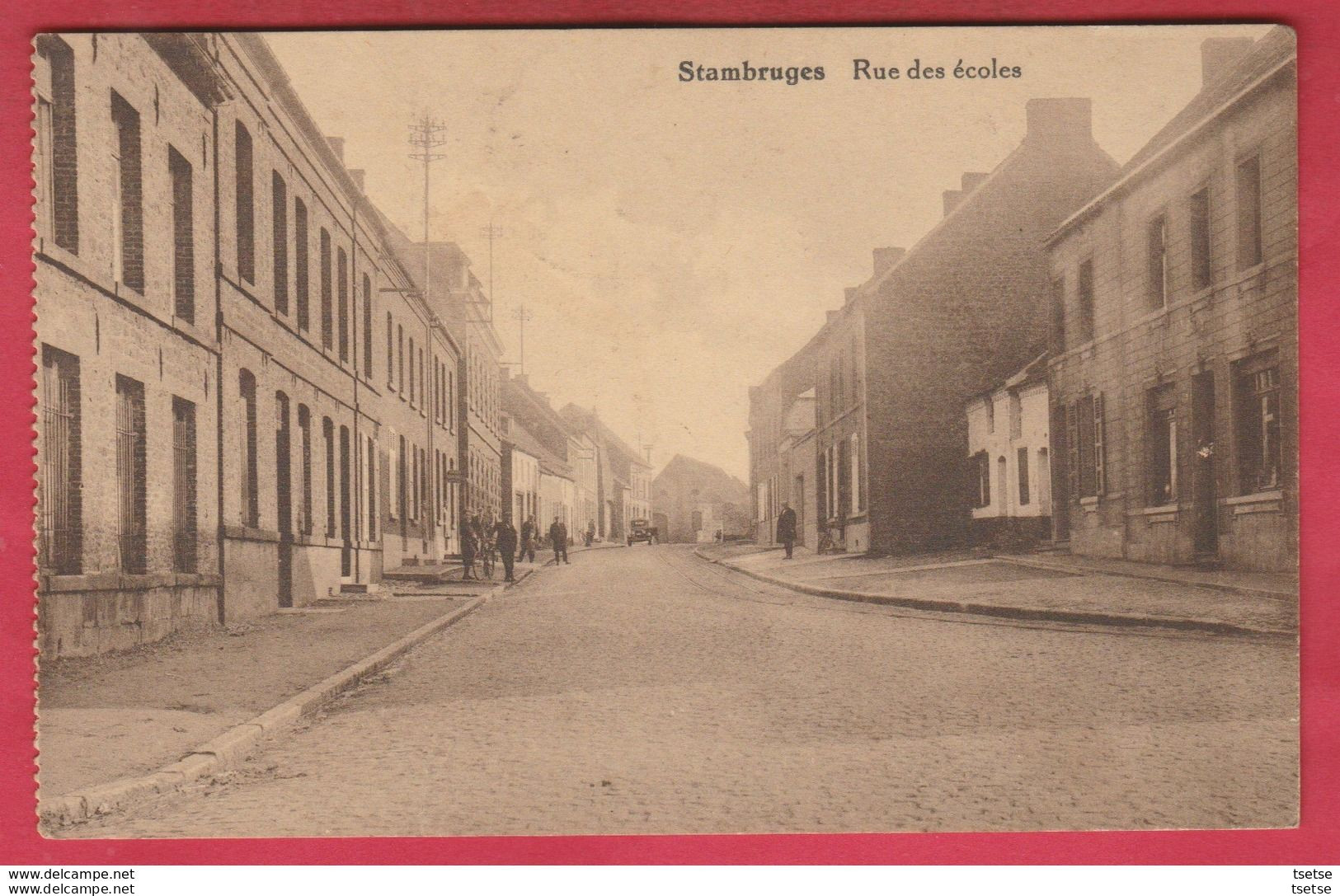 Stambruges -  Rue Des Ecoles - 1939 ( Voir Verso ) - Belöil