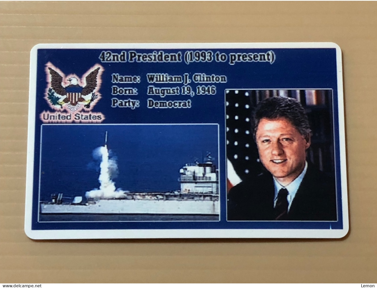 Mint USA UNITED STATES America Prepaid Telecard Phonecard, 42nd President Bill Clinton SAMPLE CARD, Set Of 1 Mint Card - Colecciones