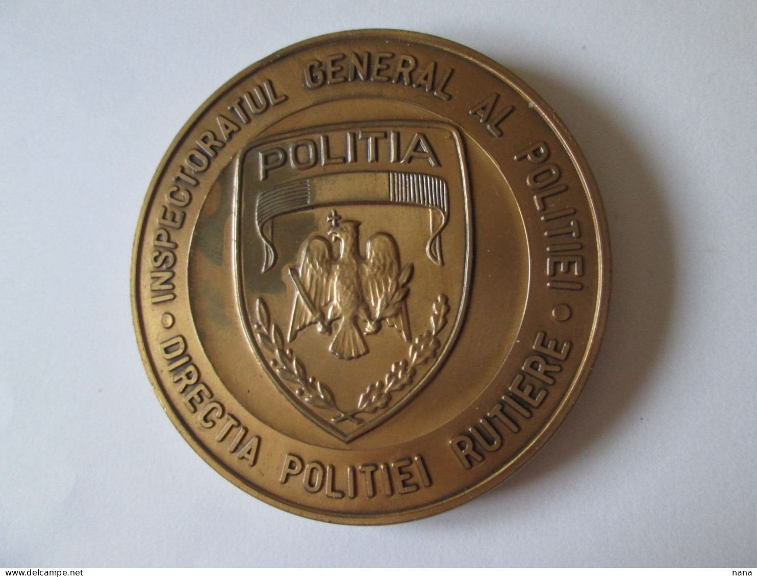 Medaille Roumaine:Direction De La Police Circulation Bucarest 199/Romanian Medal:Bucharest Traffic Police Department 90s - Otros & Sin Clasificación