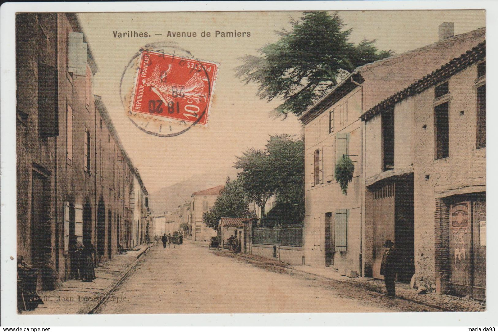 VARILHES - ARIEGE - AVENUE DE PAMIERS - CARTE TOILEE - Varilhes