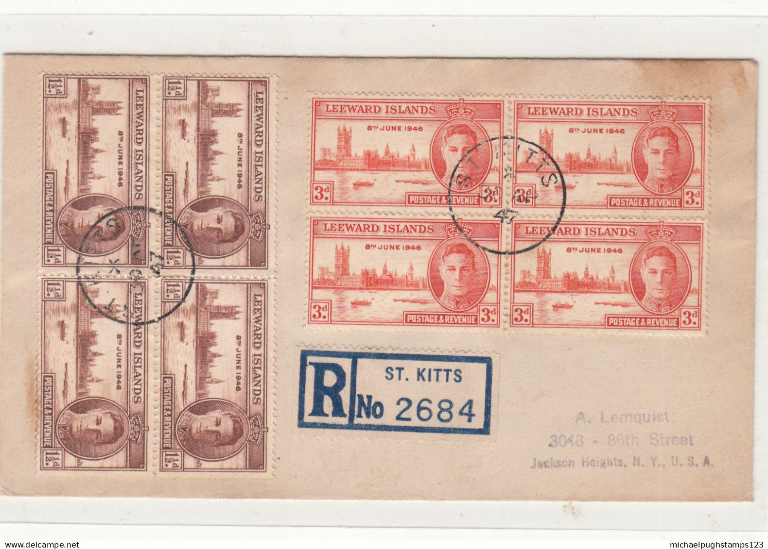 Leeward Islands / St.Kitts / 1946 Victory / U.S. - Oceania (Other)