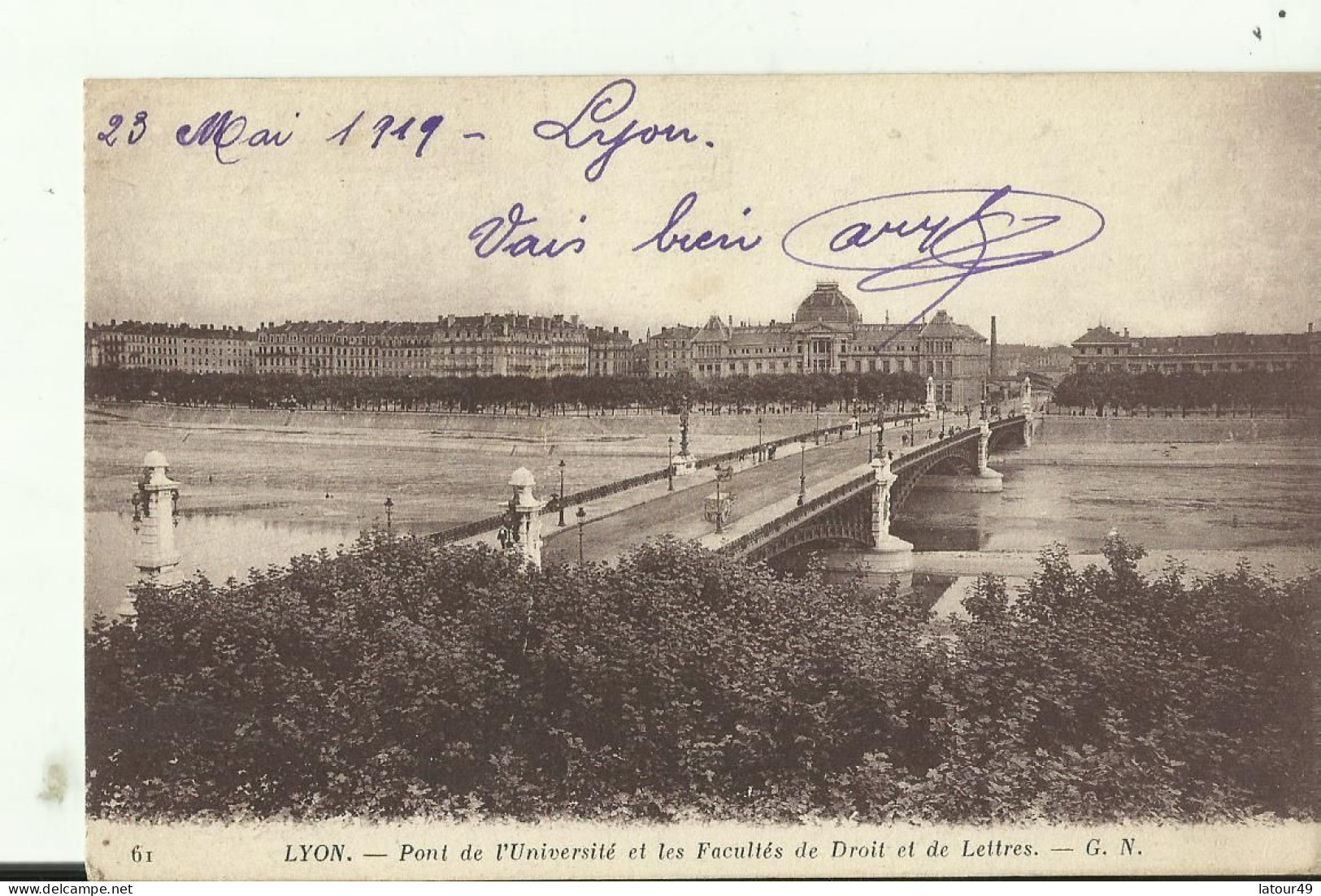 Lyon Pont De L Universite De Droit     Et De Lettres  1919 - Lyon 7