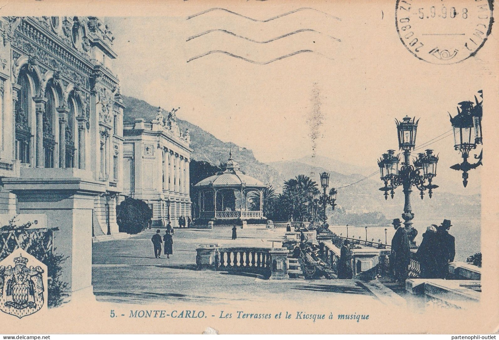 Cartolina  - Postcard /  Viaggiata - Sent  /  Montecarlo - Les Terrasses - Terraces