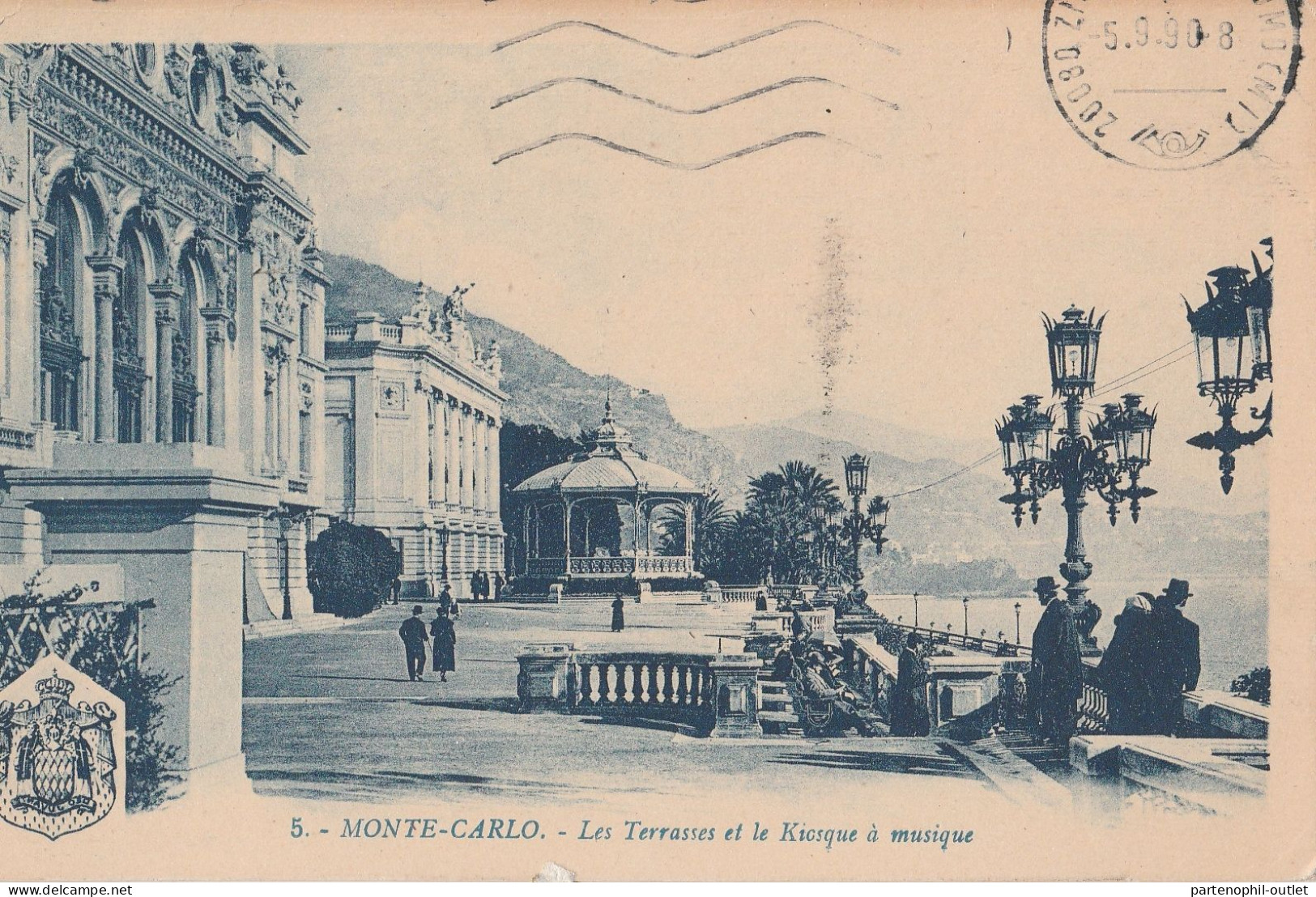 Cartolina  - Postcard /  Viaggiata - Sent  /  Montecarlo - Les Terrasses - Le Terrazze