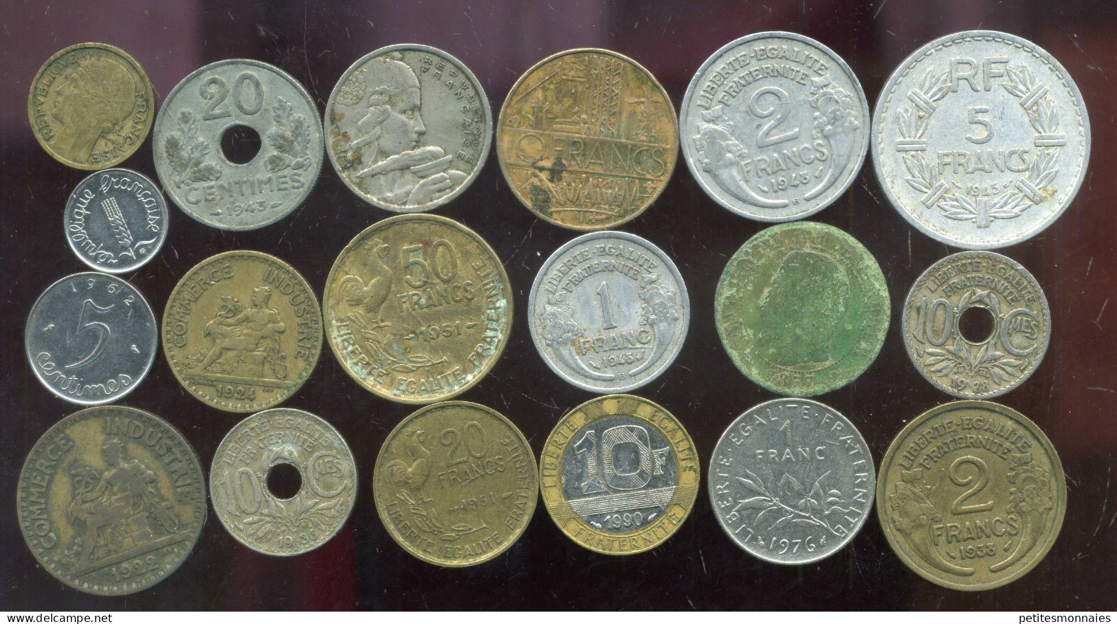 FRANCE  Lot De 18  Monnaies  (  101 ) - Kilowaar - Munten