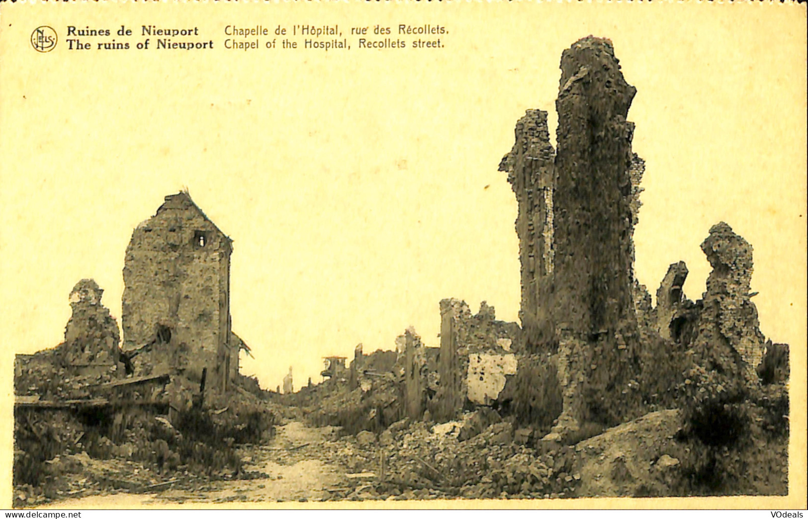 Belgique - Flandre Occidentale - Ruines De Nieuport - Chapelle De L'Hôpital, Rue Des Recollets - Nieuwpoort